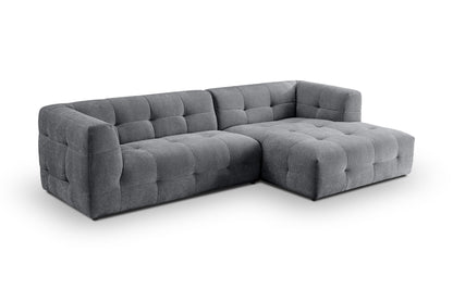 Canapé Tenso – Canapé d'angle élégant – Garnissage en mousse à froid et revêtement en tissu plat doux