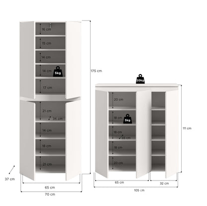 Homes & Jones Universalschrank 2-tlg., Mehrzweckschrank, Breite Gesamt 190 cm