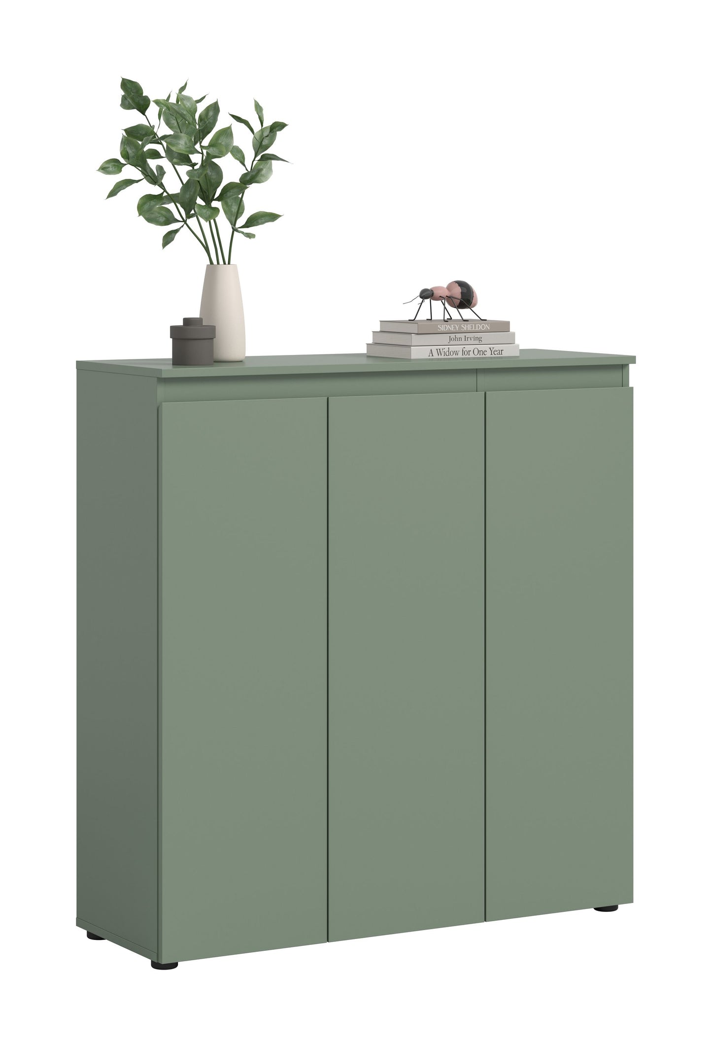 Meuble universel SCARPA (L/H/P : env. 105/111/37 cm) en vert fumée/vert fumée