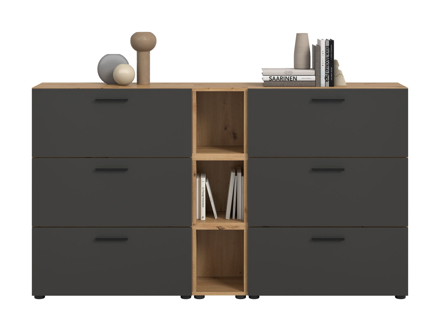 Homes & Jones Wohnwand 3-tlg. TV Möbel Modular Lowboard, Wohnzimmerschrank