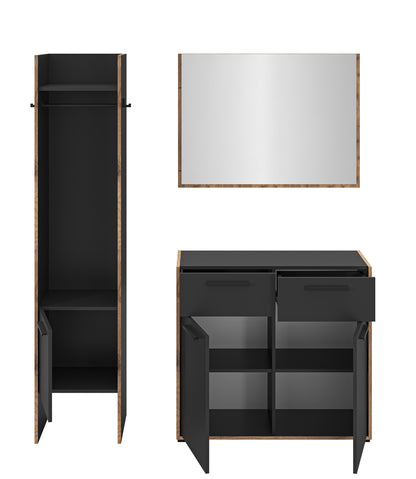 Homes & Jones Garderobe 3-tlg. Garderoben Set, Flurmöbel-Dielenmöbel