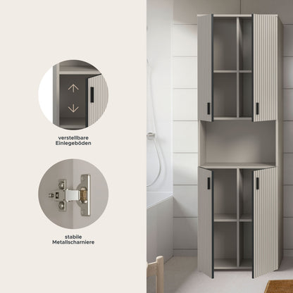 Meuble de salle de bain MONE (l/h/p : env. 60/192/30 cm) en cachemire/cachemire