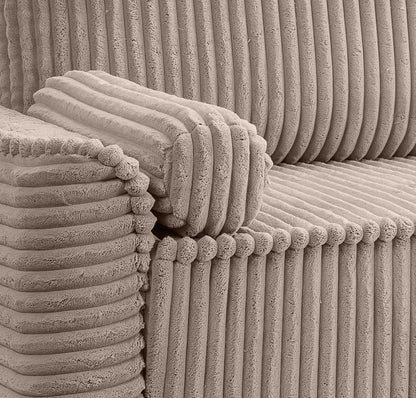 Canapé-lit Grubs – Canapé moderne en velours côtelé avec fonction couchage