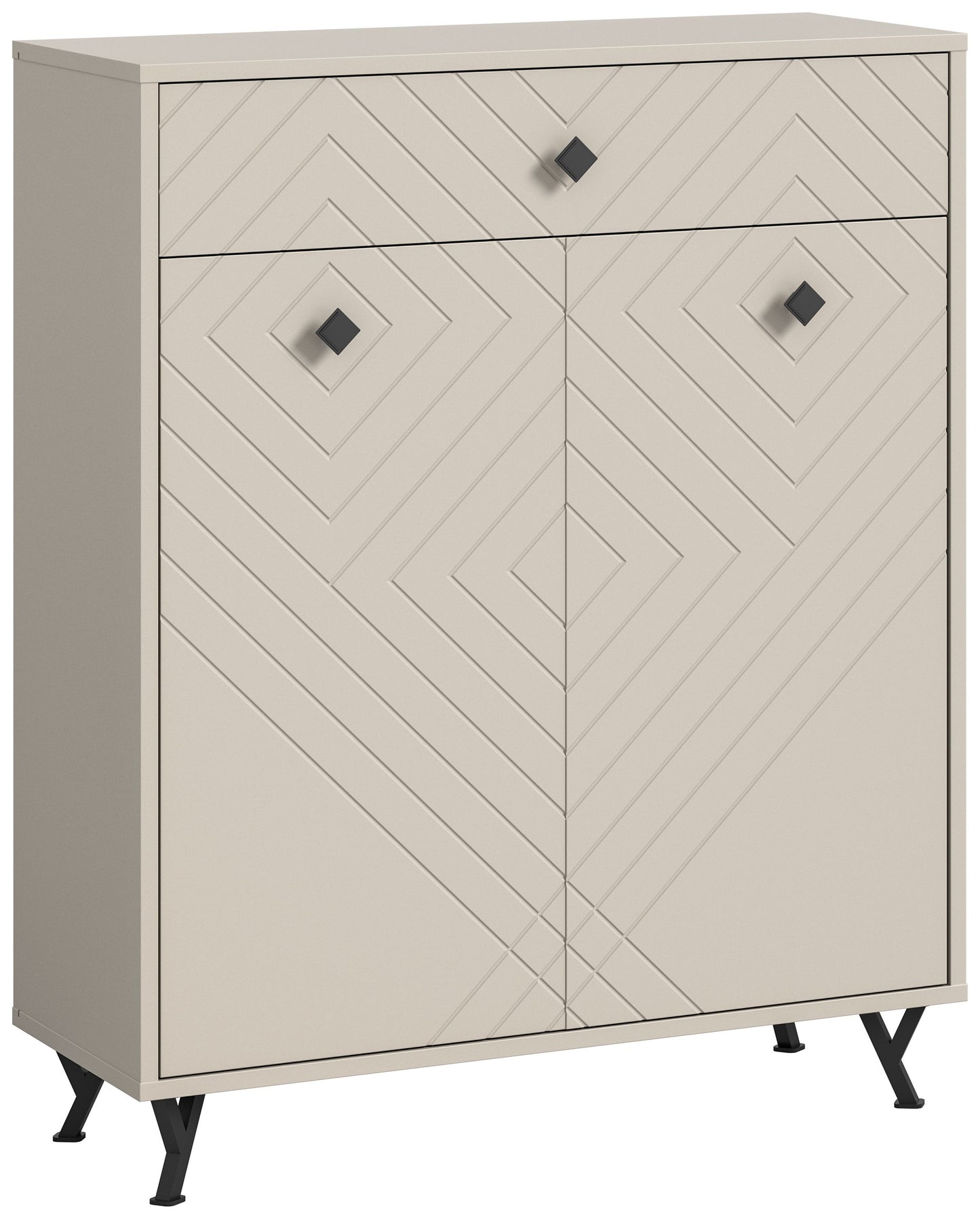 Homes & Jones Schuhkommode mit Schublade 80 cm breit, Schuhschrank-Flurmöbel