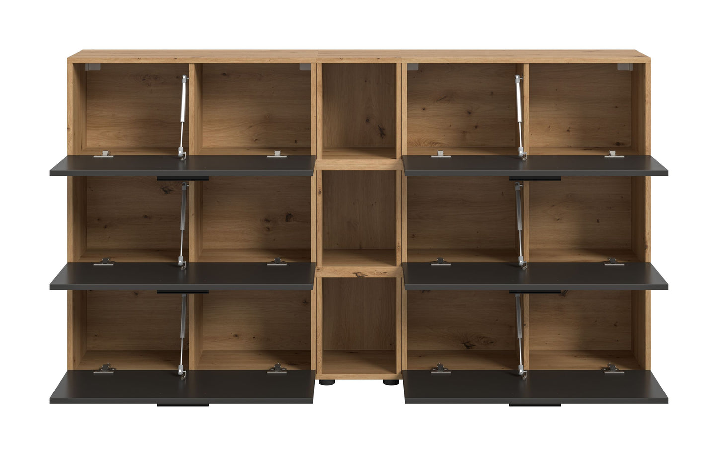 Homes & Jones Wohnwand 3-tlg. TV Möbel Modular Lowboard, Wohnzimmerschrank