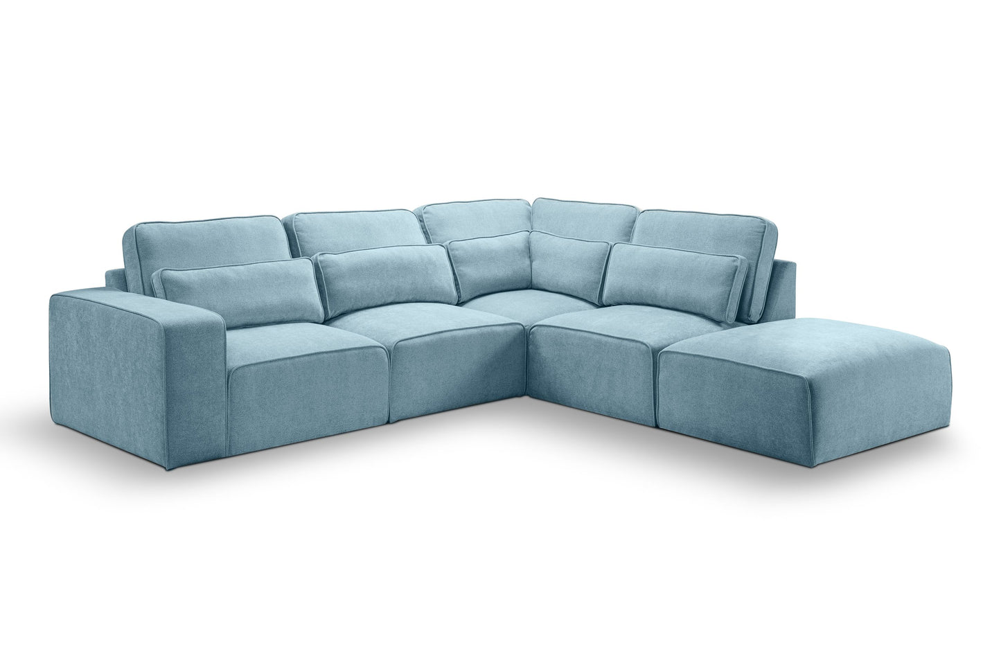 Ecksofa Lux – Modulare Wohnlandschaft mit Ottomane
