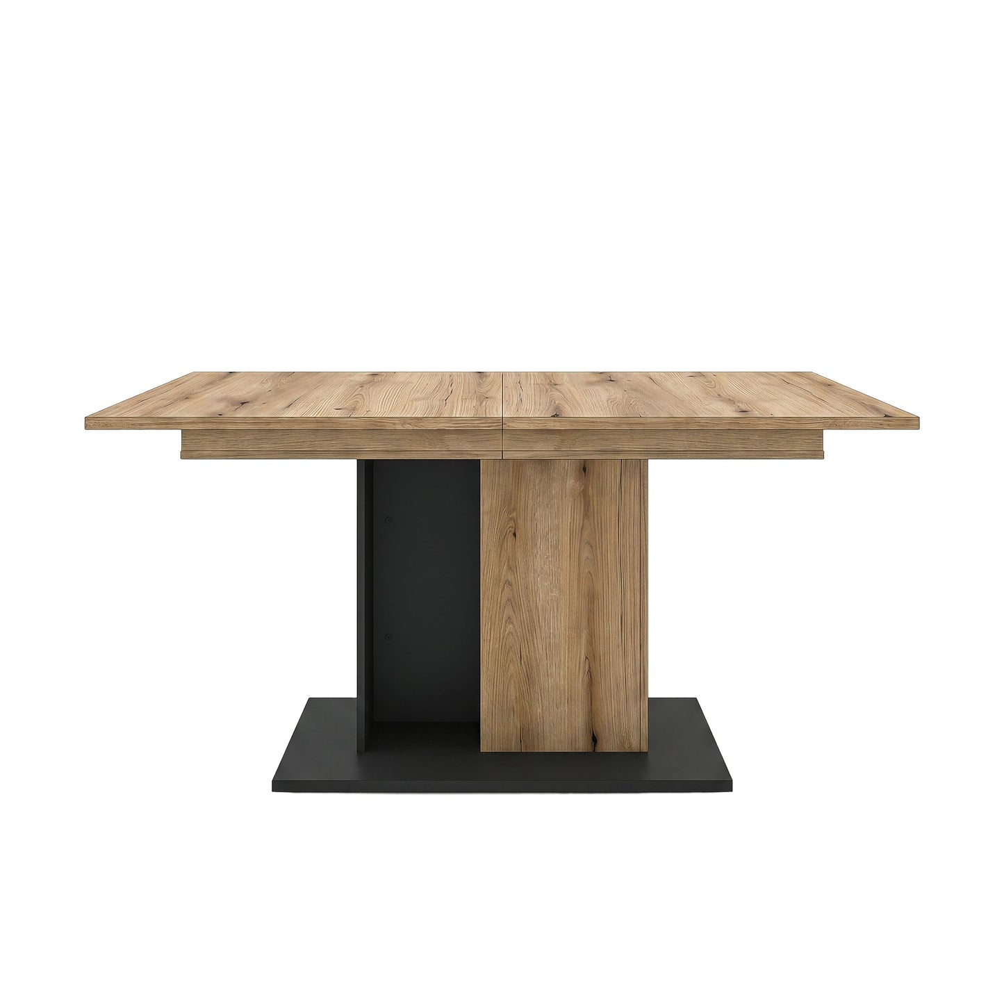 Molina Esstisch  (B/H/T: 150x76x90 cm) in Evoke Oak Nachbildung und Basalt grau
