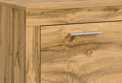Meuble TV JAM (L/H/P : env. 255/159/40 cm) en imitation chêne Wotan/gris