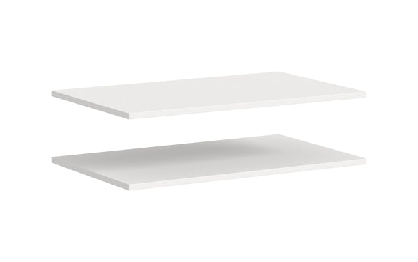 Set de 2 étagères ACCESSOIRE (L/H/P: env. 77,5/2/48 cm) en blanc/--