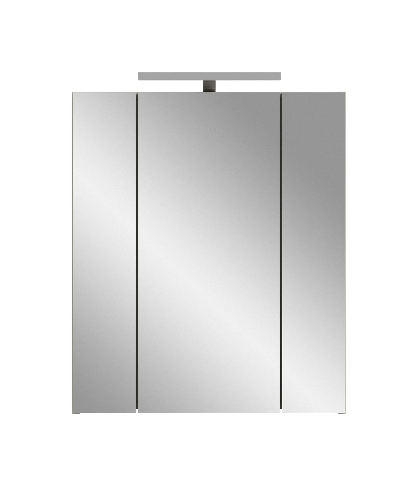 Armoire de toilette avec éclairage ICE (L/H/P : env. 60/70/18 cm) en imitation chêne Nox/noir mat
