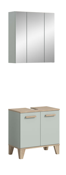Ensemble de salle de bain STAR (l/h/p : env. 60/190/34 cm) vert clair/vert clair