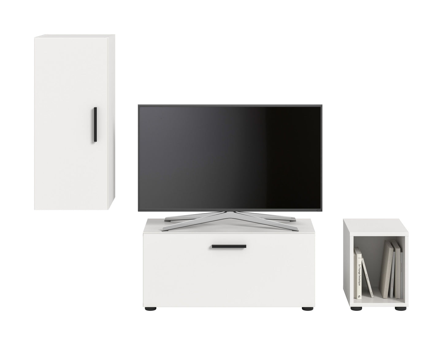 Meuble TV mural THE ONE (l/h/p : env. 75/34/34 cm) en imitation chêne Artisan/vert fumé