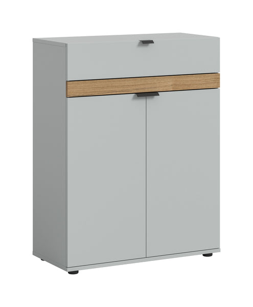 Meuble à chaussures NARO (l/h/p : env. 75/98/37 cm) en gris/gris