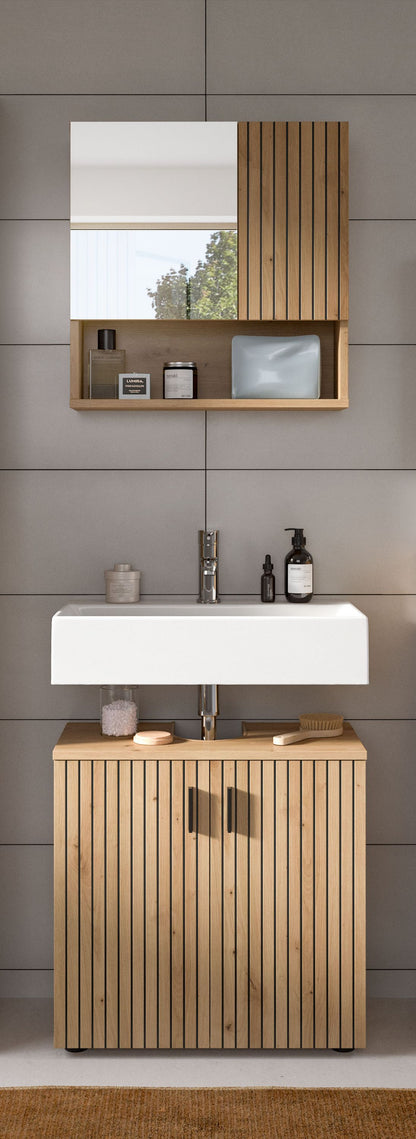 Bathroom Set MONE (W/H/D: approx. 60/192/30 cm) in Cashmere/Cashmere