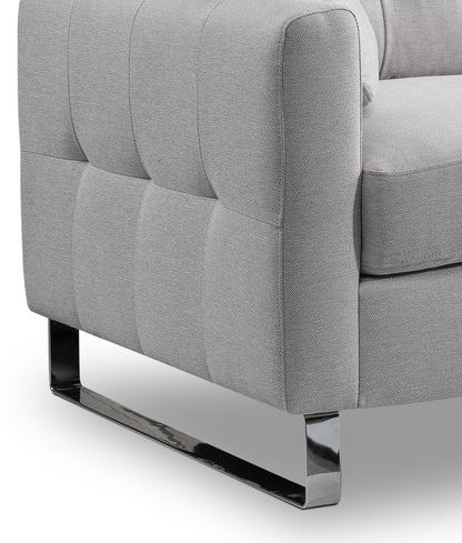 Homes & Jones Sofa 2,5-Sitzer, Modernes Sofa mit Stoffbezug in Flachgewebe