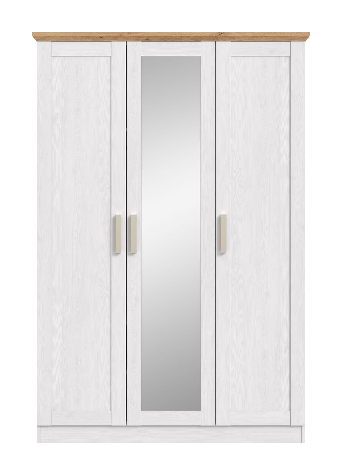 3-door wardrobe FLORENZ (W/H/D: approx. 124/185/54 cm) in Sibiu Larch reproduction/Sibiu Larch reproduction