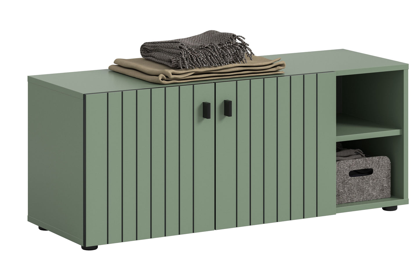 Banc STATION (L/H/P : env. 106/43/37 cm) vert fumée/vert fumée