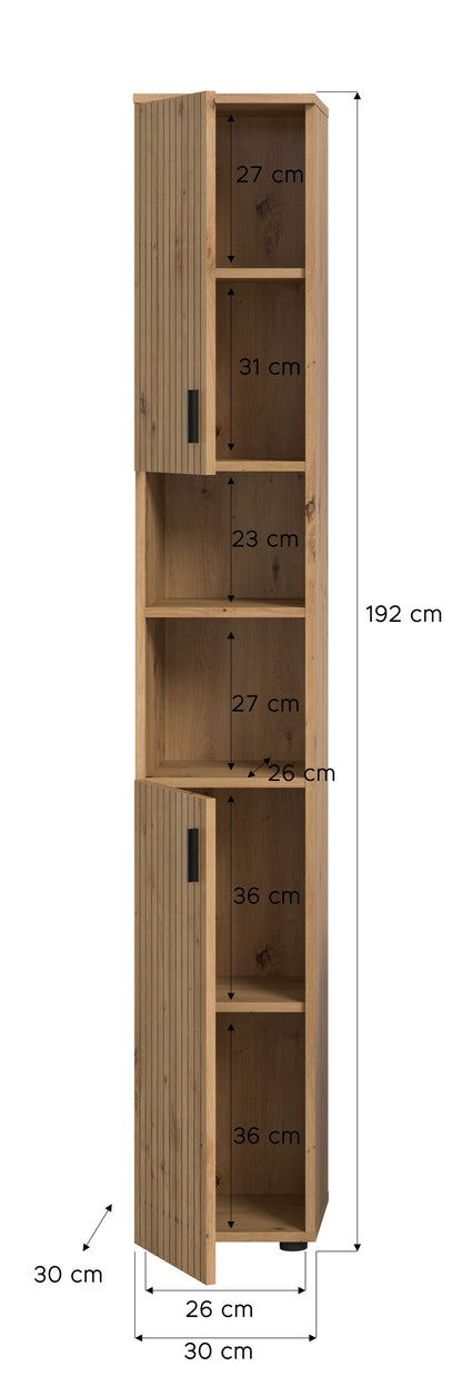 Meuble de salle de bain MONE (l/H/P : env. 30/192/30 cm) en cachemire/cachemire