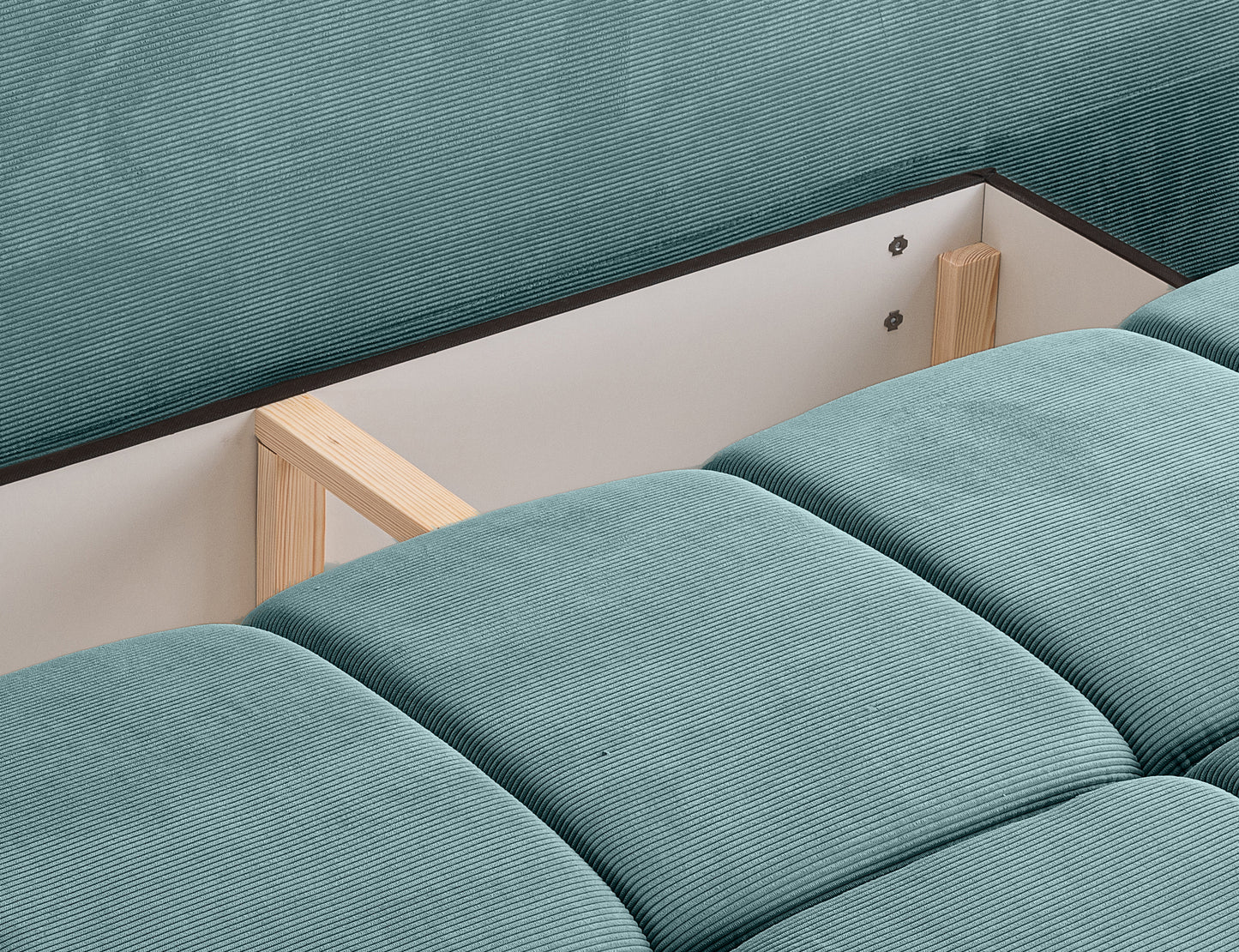 Canapé convertible Lauder – Canapé tendance en velours côtelé avec fonction couchage
