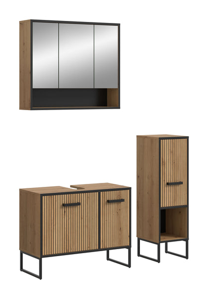 Bad-Set BAGNO (B/H/T: ca. 125/192/36 cm) in Artisan Oak Nachbildung/Artisan Oak Nachbildung