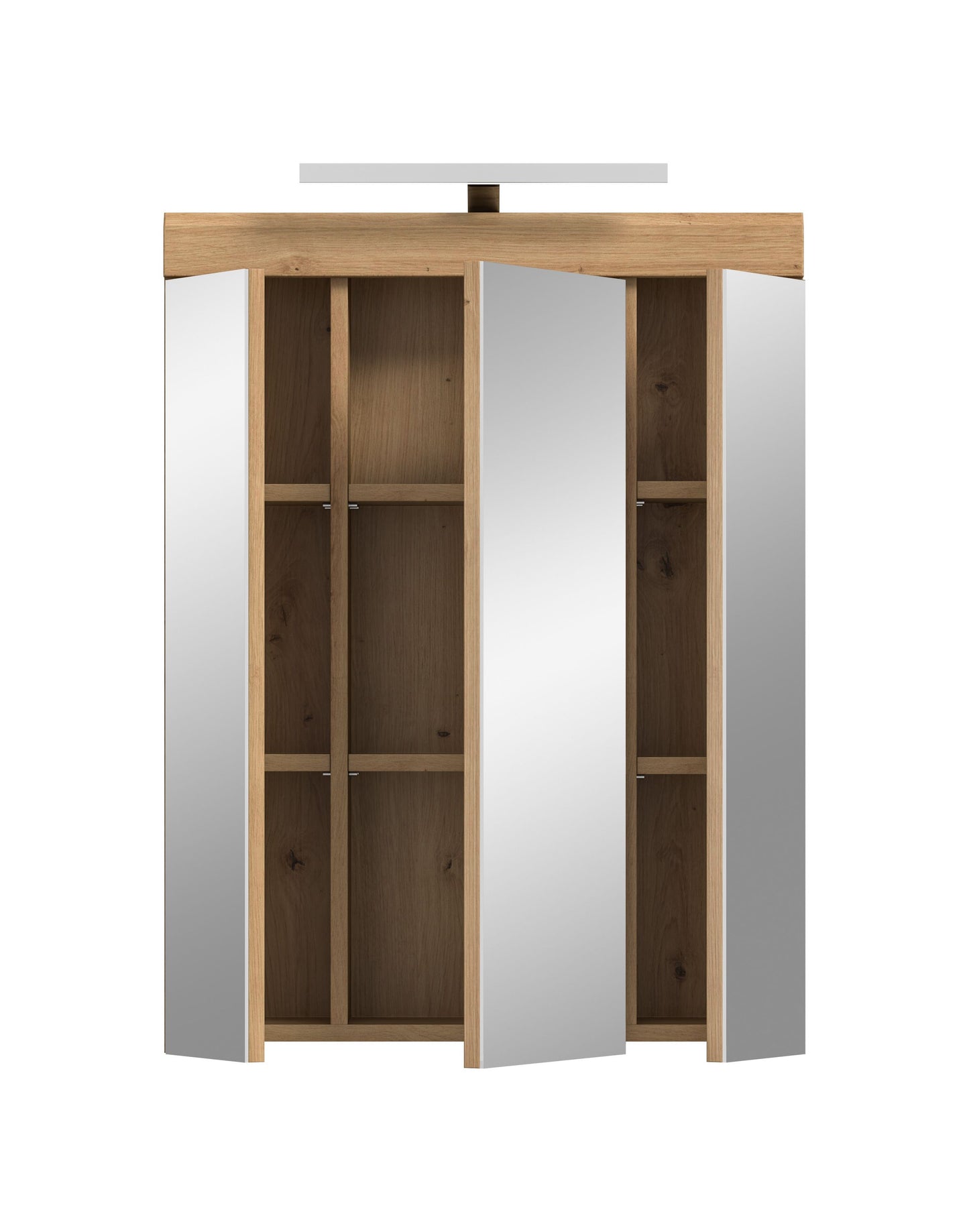 Armoire de toilette avec éclairage SCOUT (L/H/P : env. 60/79/18 cm) en imitation chêne Evoak/verre miroir