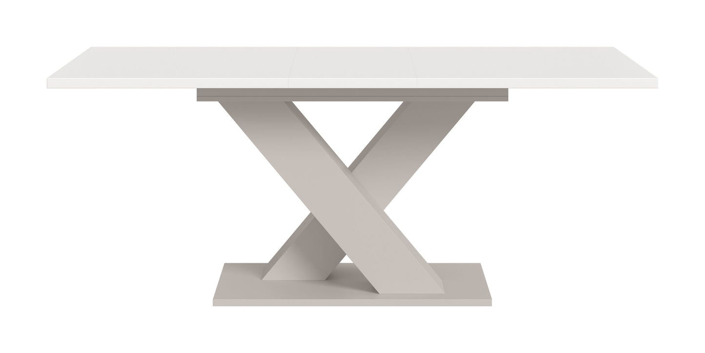 Table de salle à manger MOTION (L/H/P : env. 150/76/90 cm) en blanc/cachemire