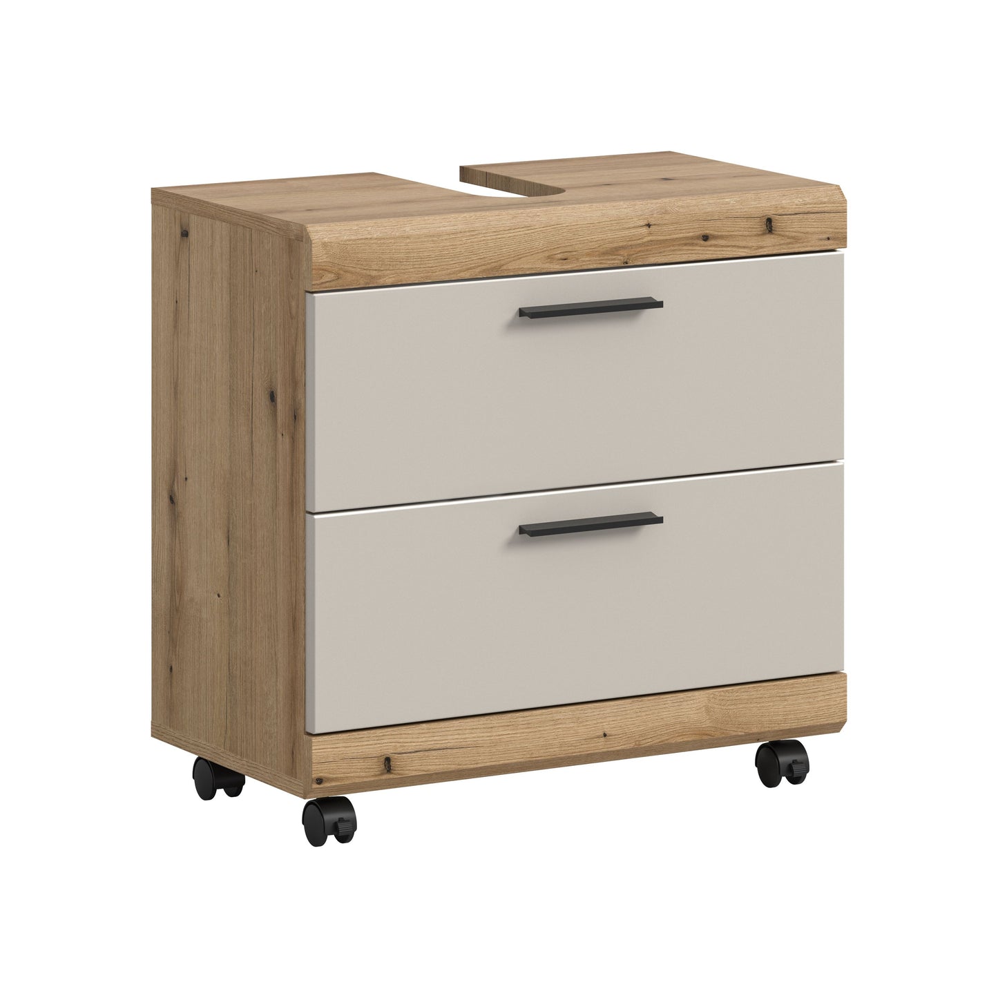 Homes & Jones Waschbeckenunterschrank auf Rollen, Schrank easy to handle
