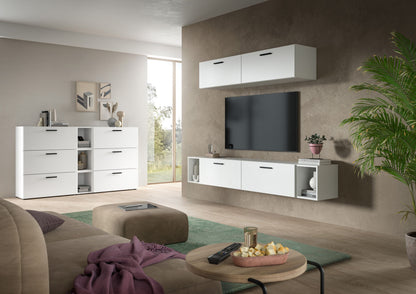 Homes & Jones Wohnwand 3-tlg. TV Möbel Modular Lowboard, Wohnzimmerschrank