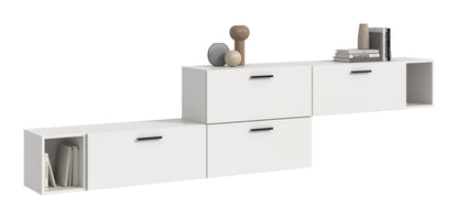 Homes & Jones Wohnwand 2-tlg. TV Möbel Modular Lowboard, Wohnzimmerschrank