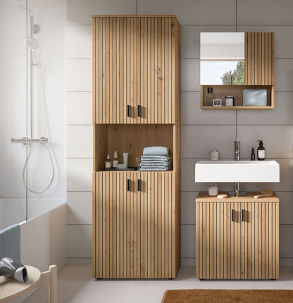 Bathroom Set MONE (W/H/D: approx. 135/192/30 cm) in Cashmere/Cashmere