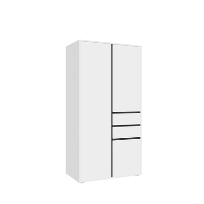 Homes & Jones Kleiderschrank 100 cm, Jugendzimmerschrank mit Schubladen