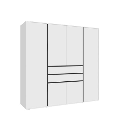 Homes & Jones Kleiderschrank 4trg., Gesamtbreite 197 cm, Universalschrank