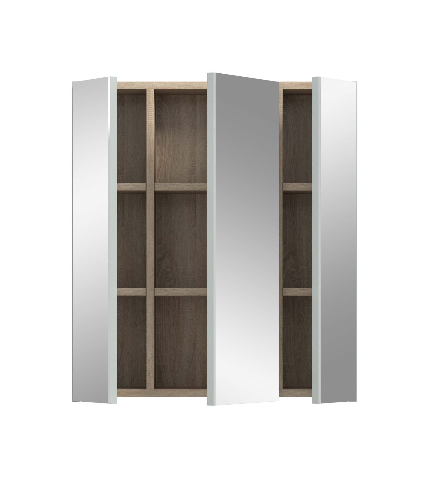 Armoire de toilette STAR (L/H/P : env. 60/68/19 cm) en chêne clair/miroir