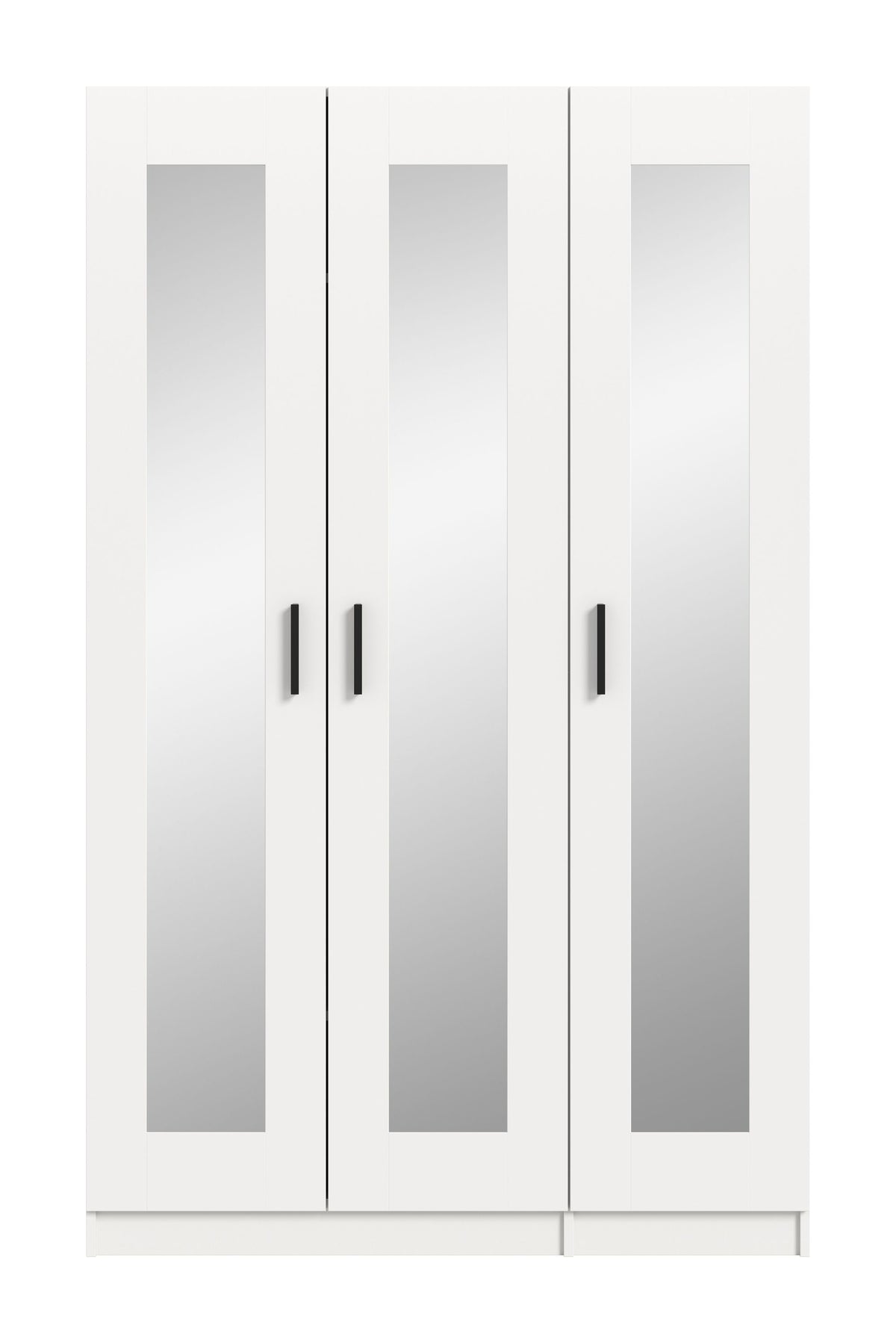 Wardrobe 3-door VISBY (W/H/D: approx. 120/195/56 cm) in white/white