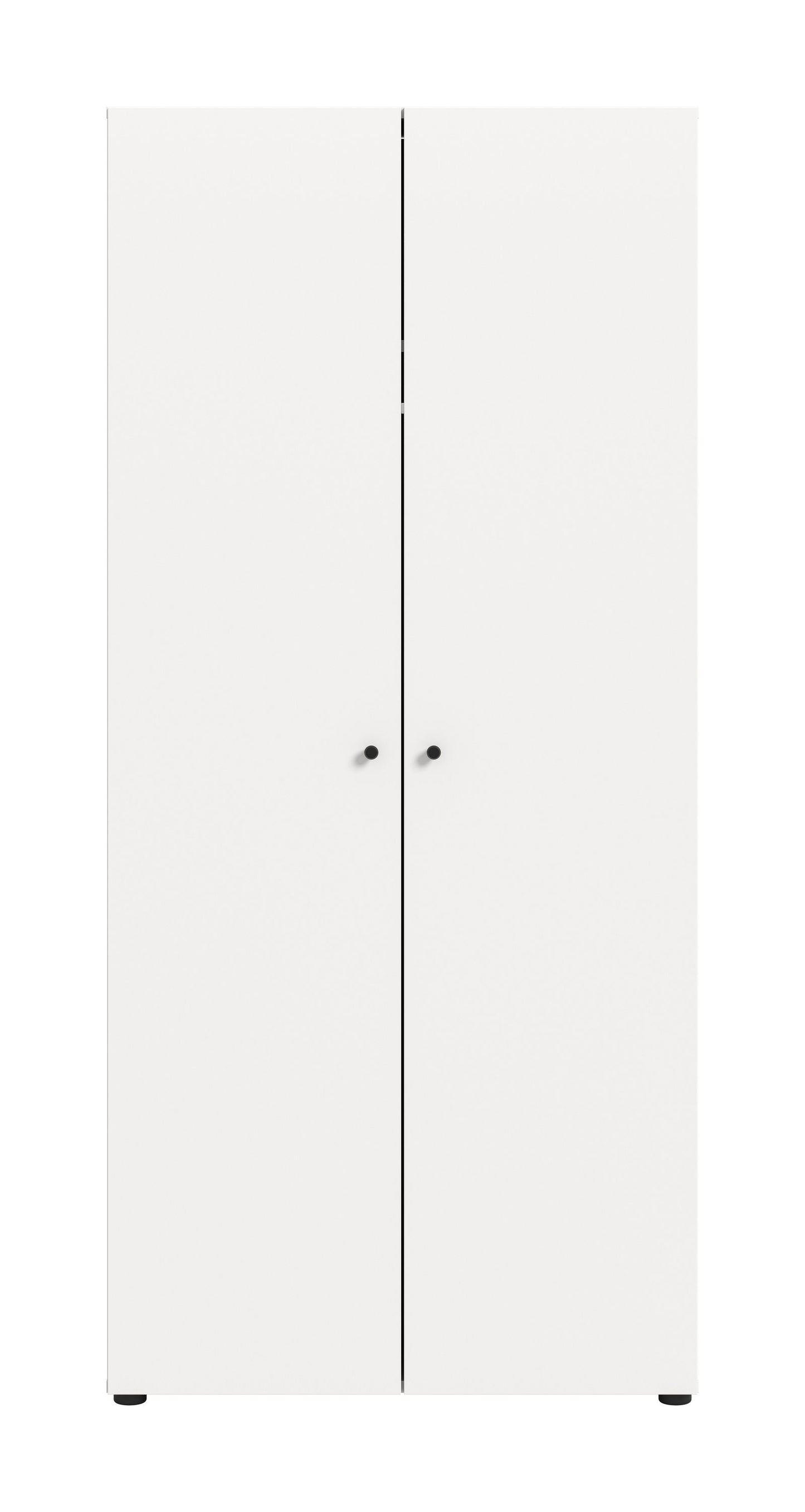 Armoire 2 portes DARWIN (L/H/P : env. 80/176/51 cm) anthracite/anthracite