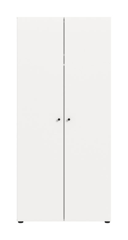 Armoire 2 portes DARWIN (L/H/P : env. 80/176/51 cm) anthracite/anthracite