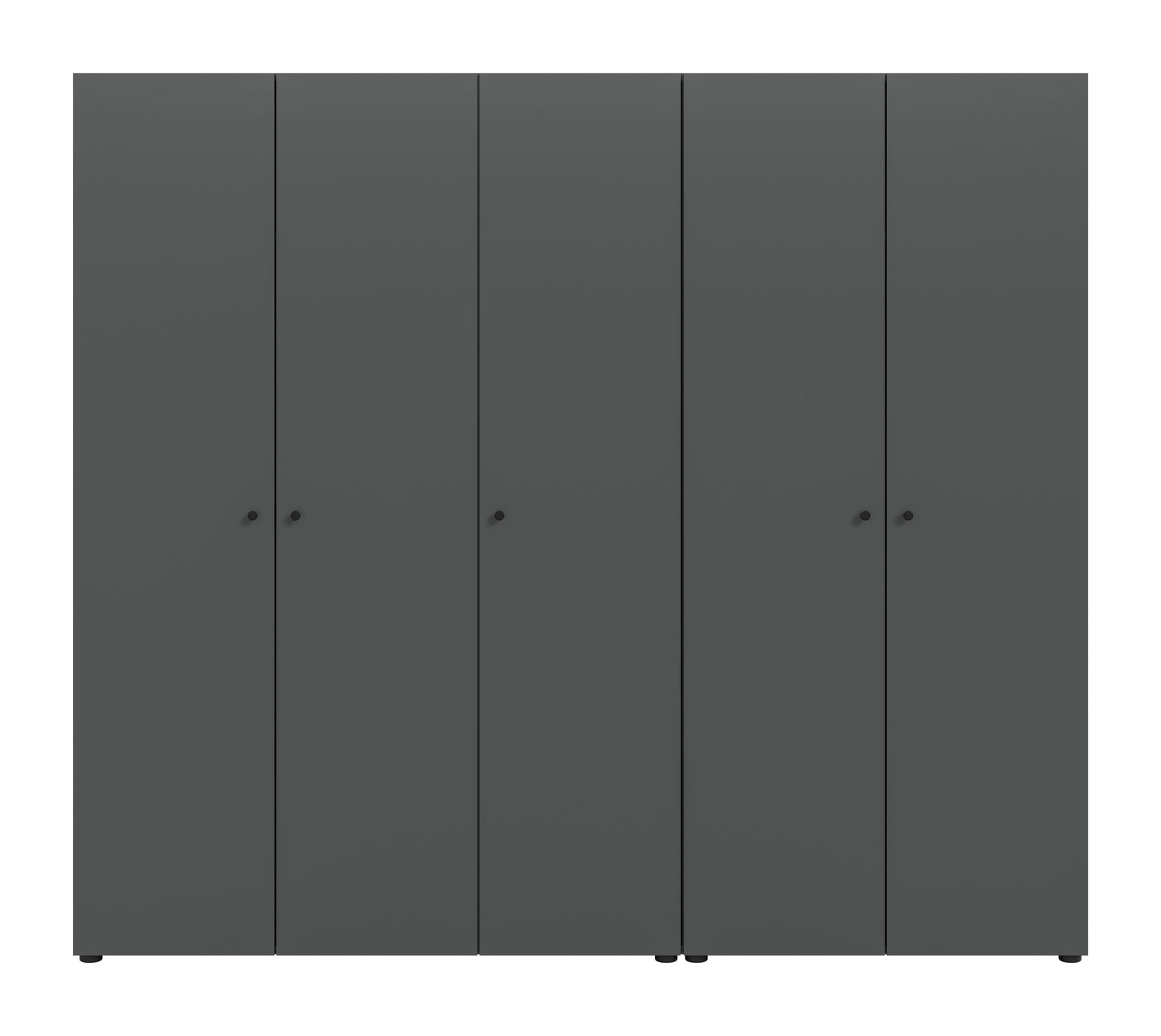 Combinaison d'armoires DARWIN (L/H/P : env. 200/176/51 cm) en anthracite/anthracite