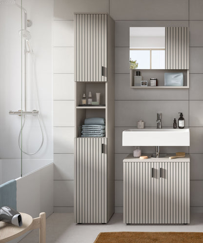 MONE bathroom set (W/H/D: approx. 105/192/30 cm) in cashmere/cashmere