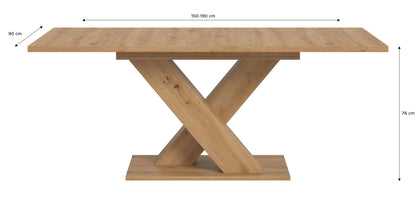 Table de salle à manger MOTION (L/H/P : env. 150/76/90 cm) en blanc/cachemire