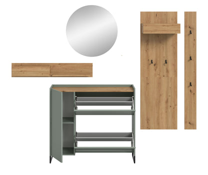 Homes & Jones Garderobe 5-tlg., Garderobenkomplettset, Dielenmöbel-Flurmöbel