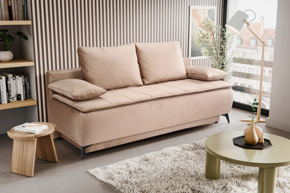 Canapé convertible Sendi – Luxueux canapé en velours avec fonction couchage