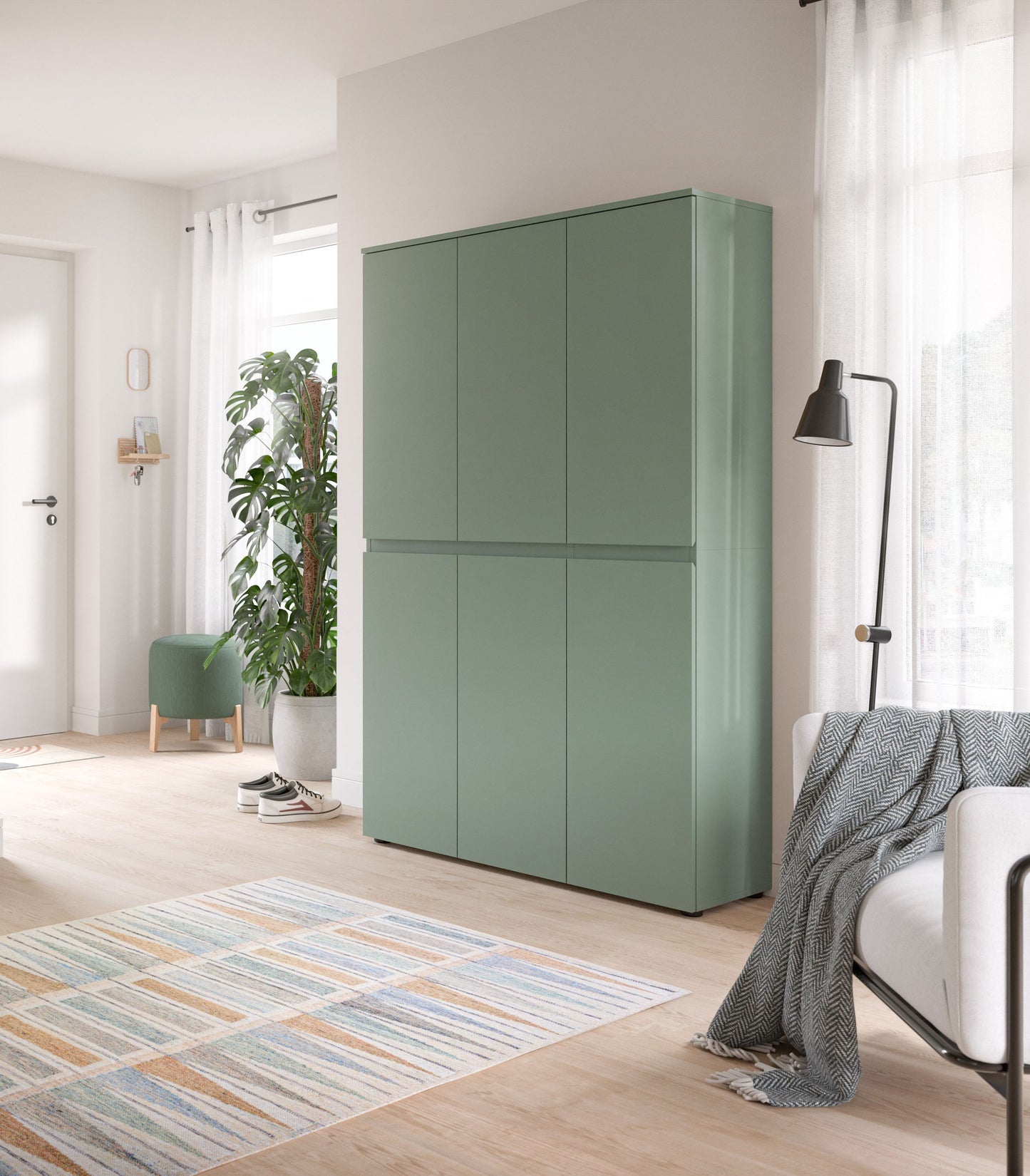 Homes & Jones Universalschrank 105 cm breit,  Mehrzweckschrank, Garderobe, Diele