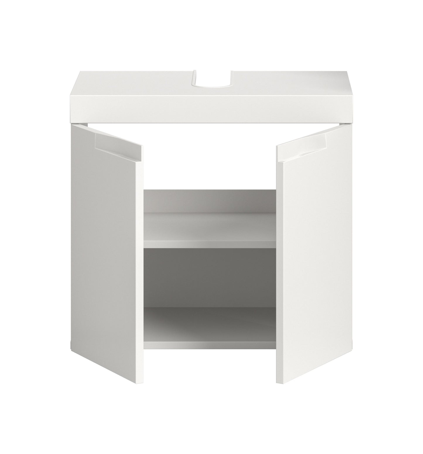 Viana Waschbeckenunterschrank (B/H/T: 60x56x34 cm) in Weiß matt und Weiß