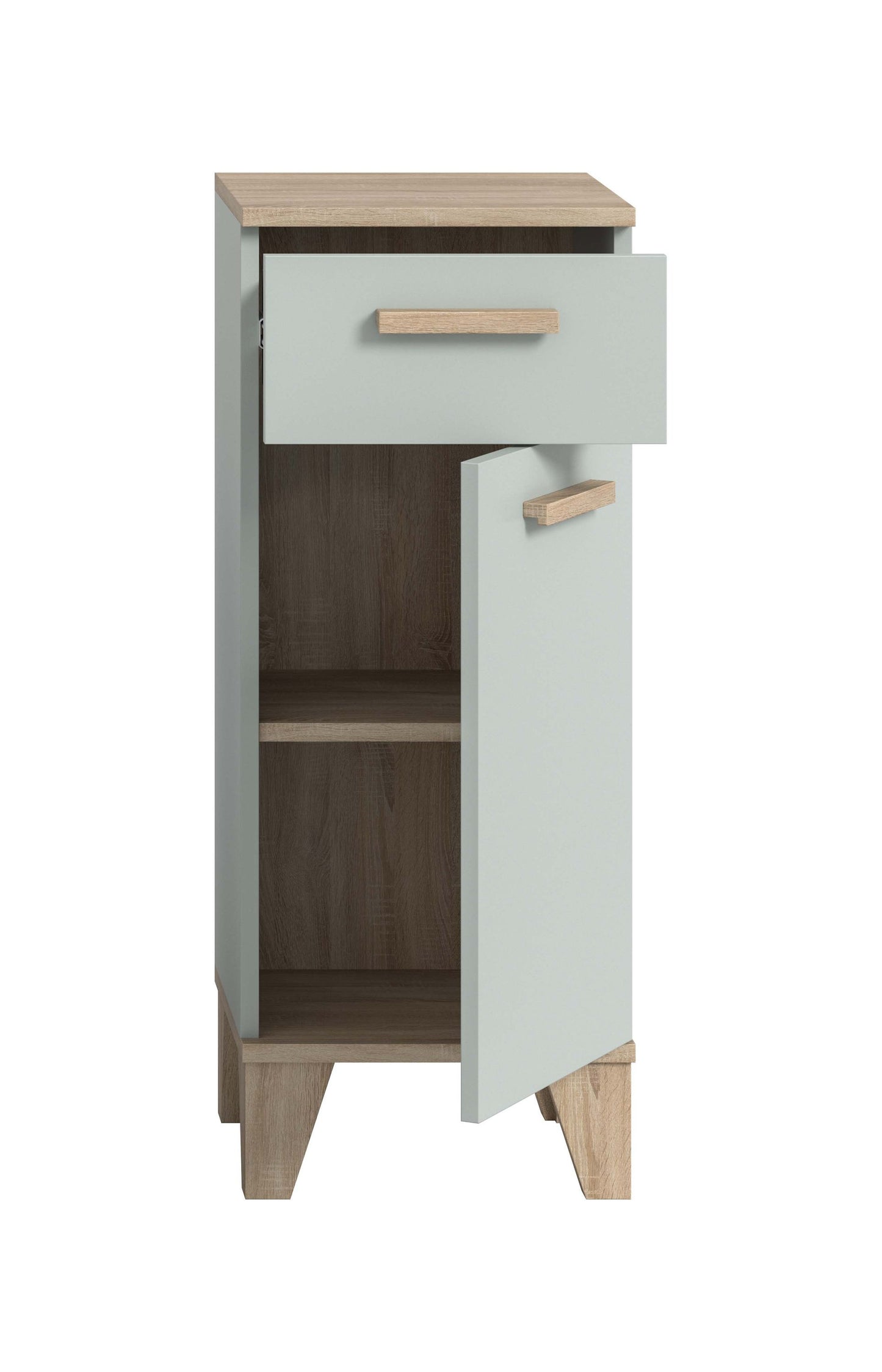 Meuble bas de salle de bain STAR (l/h/p: env. 34/87/31 cm) en vert clair/vert clair