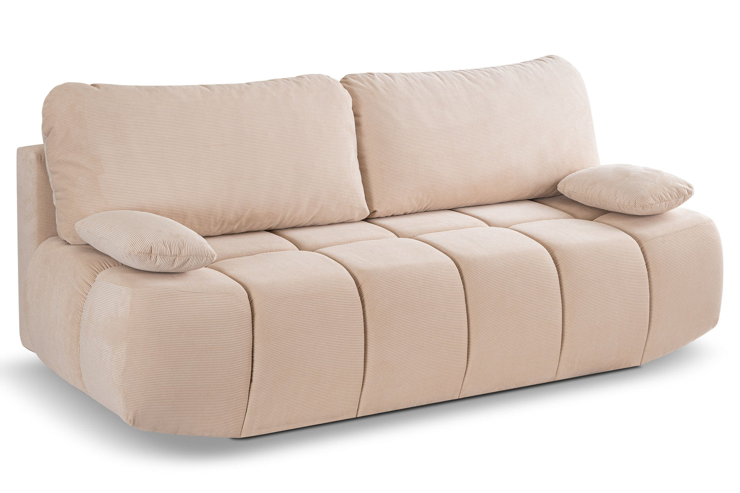 Canapé convertible Lauder – Canapé tendance en velours côtelé avec fonction couchage