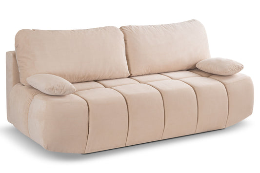 Canapé convertible Lauder – Canapé tendance en velours côtelé avec fonction couchage