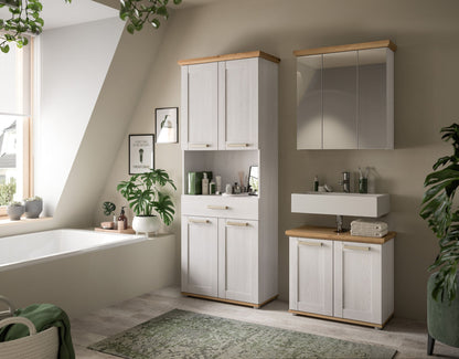 Bathroom set VERONA (W/H/D: approx. 159/187/34 cm) in Sibiu Larch reproduction/Sibiu Larch reproduction