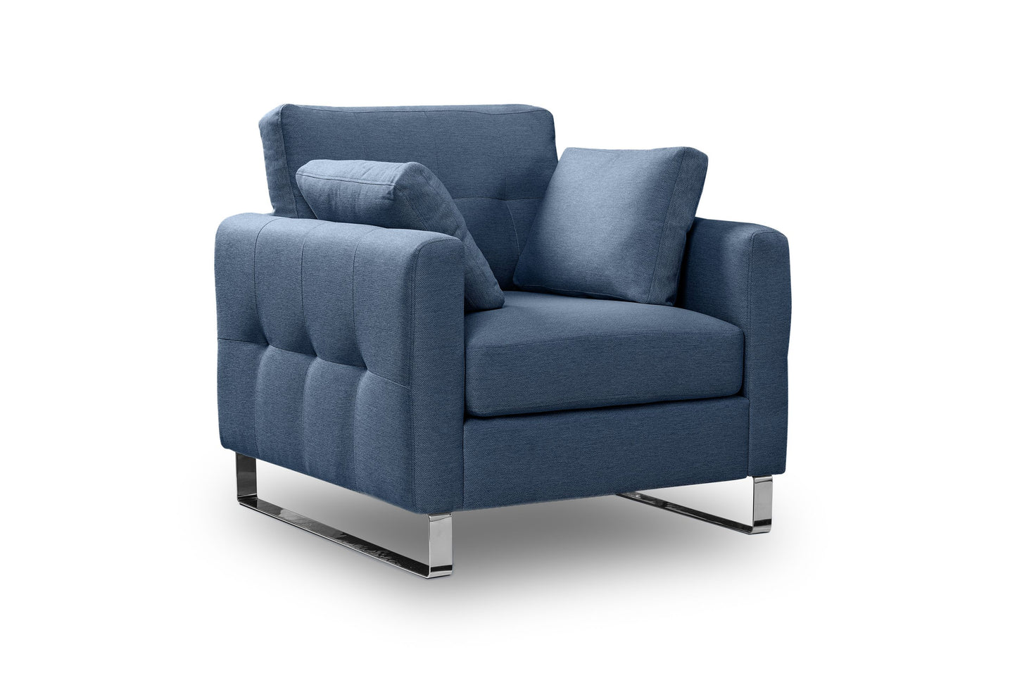 Fauteuil Hera – Fauteuil rembourré moderne avec revêtement en tissu plat