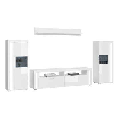 Combinaison murale SKYLIGHT (L/H/P: env. 351/202/46 cm) en blanc/blanc brillant