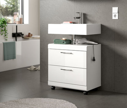 Homes & Jones Waschbeckenunterschrank auf Rollen, Schrank easy to handle